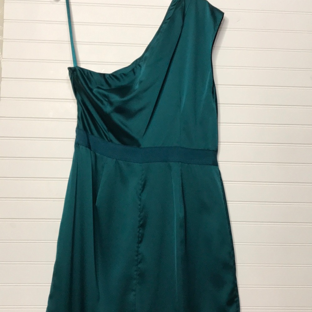 Beautiful teal one shoulder dress - Picture 2 of 5
